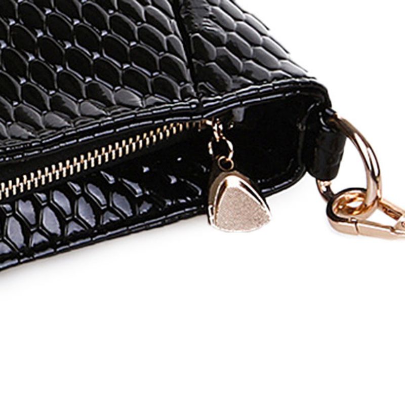 Kvinner Pu Crocodile Crossbody Bag Skulderveske Shopping Bag