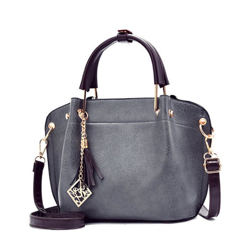 Kvinner Pu Lær Vintage Håndveske Crossbody Bag