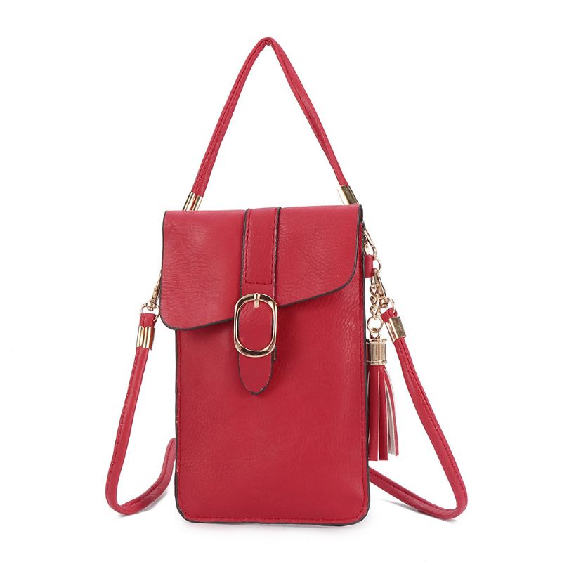 Kvinner Pu-skinn Berøringsskjerm 5.5 Tommers Telefonvesker Dusk Crossbody-vesker