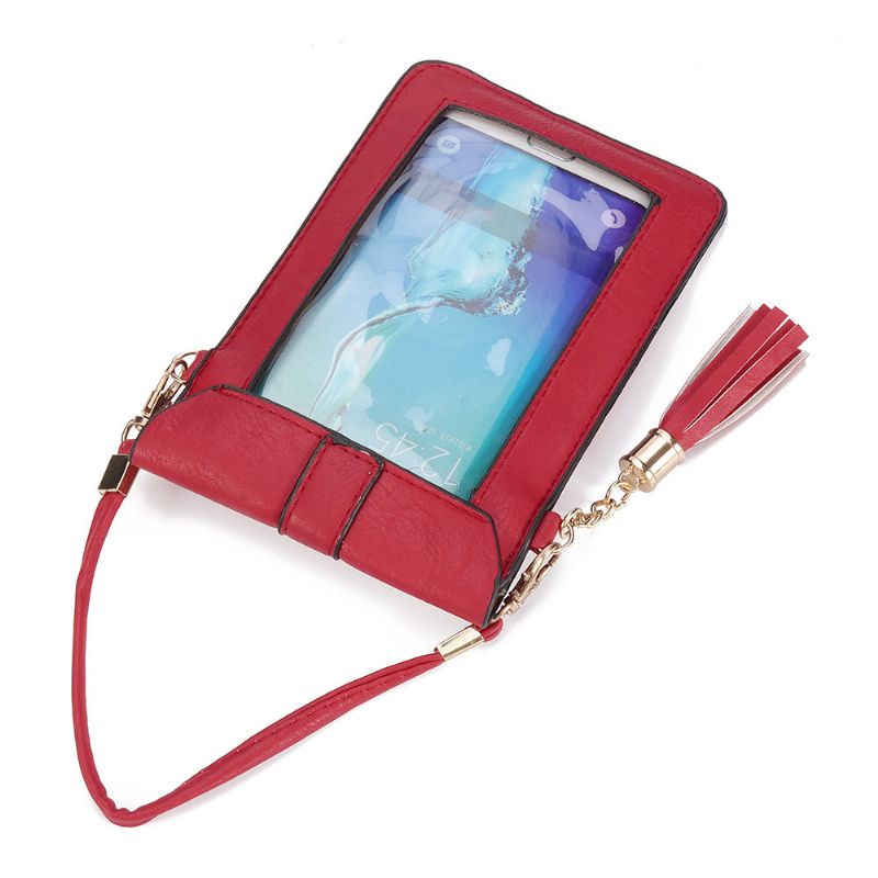 Kvinner Pu-skinn Berøringsskjerm 5.5 Tommers Telefonvesker Dusk Crossbody-vesker