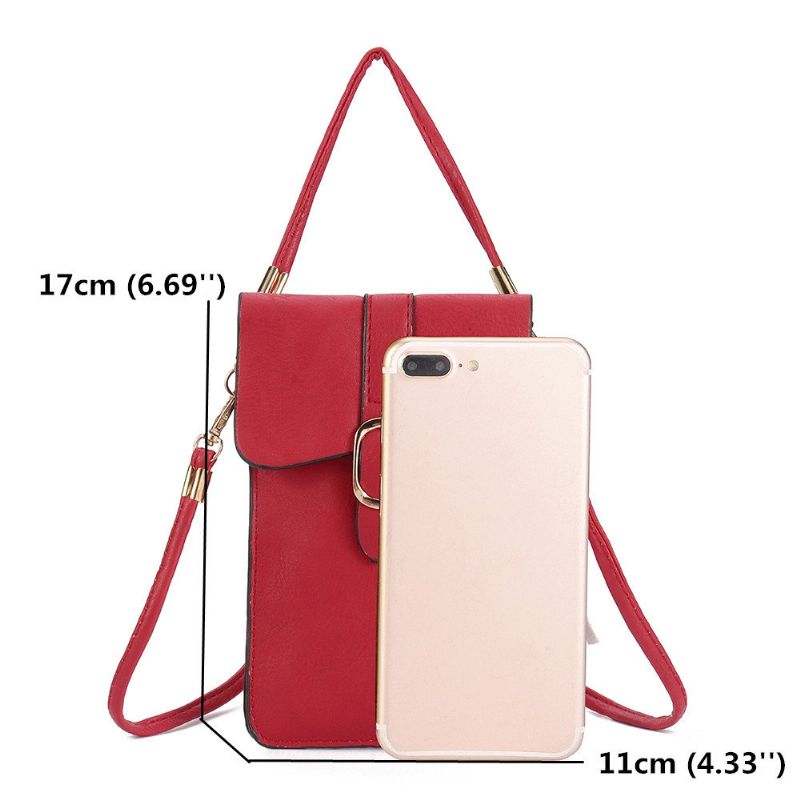 Kvinner Pu-skinn Berøringsskjerm 5.5 Tommers Telefonvesker Dusk Crossbody-vesker