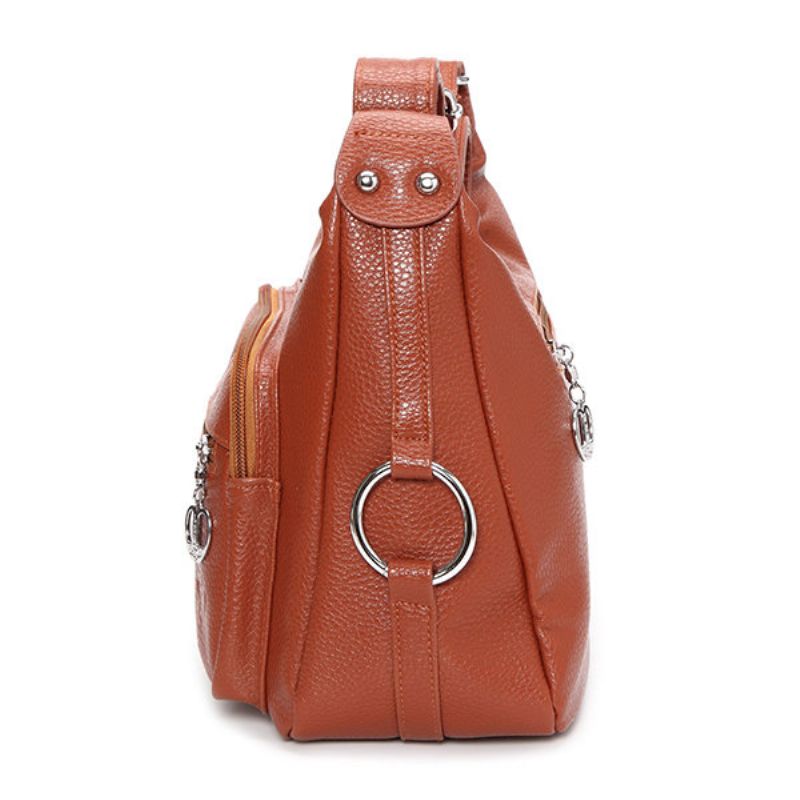 Kvinner Pu Skinn Crossbody Bag Shopping Bag Skulderveske