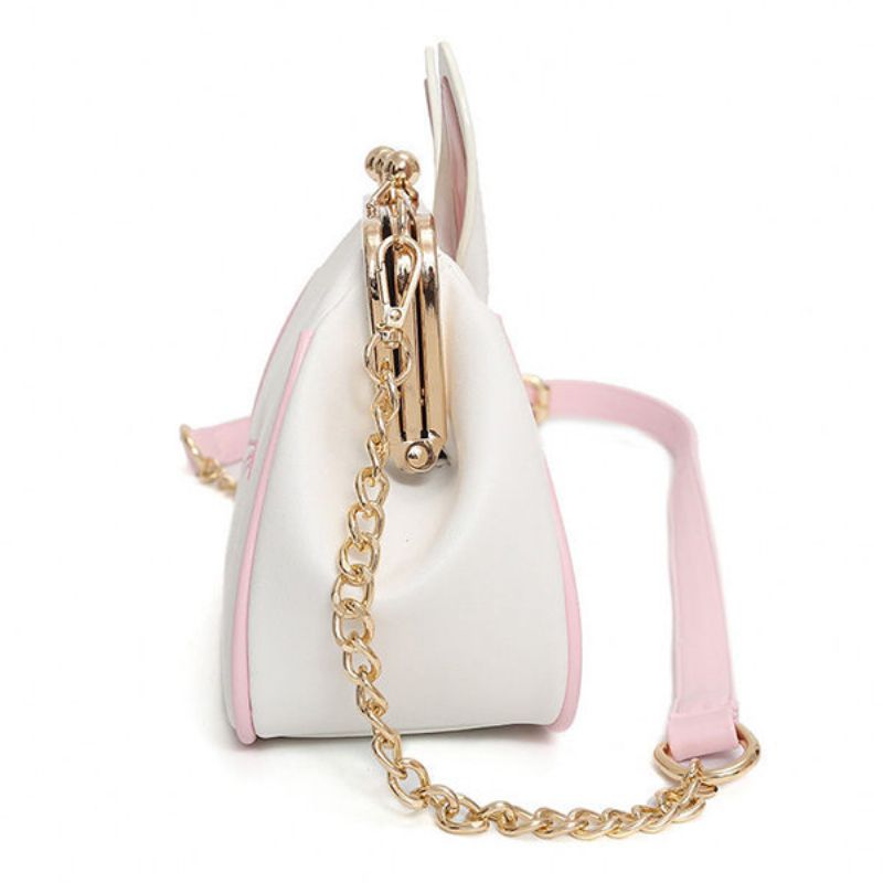 Kvinner Pu-skinn Cute Hasp Bucket Bag Crossbody Bag