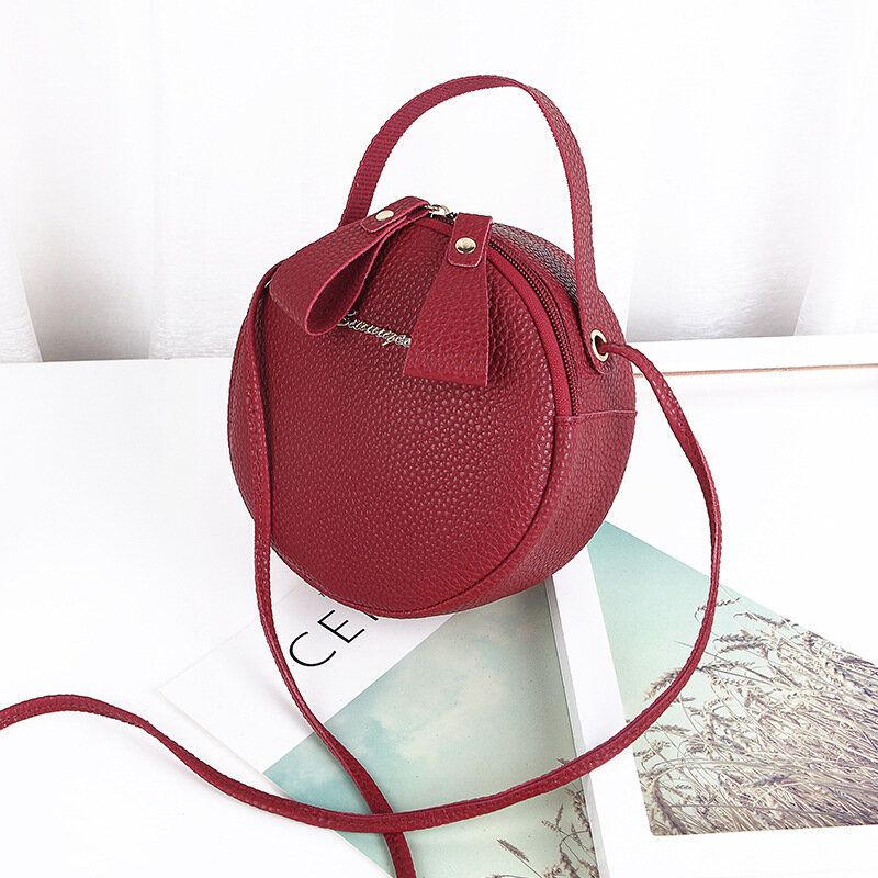 Kvinner Pu-skinn Rund Form Crossbody-veske Uformelt Telefonveske