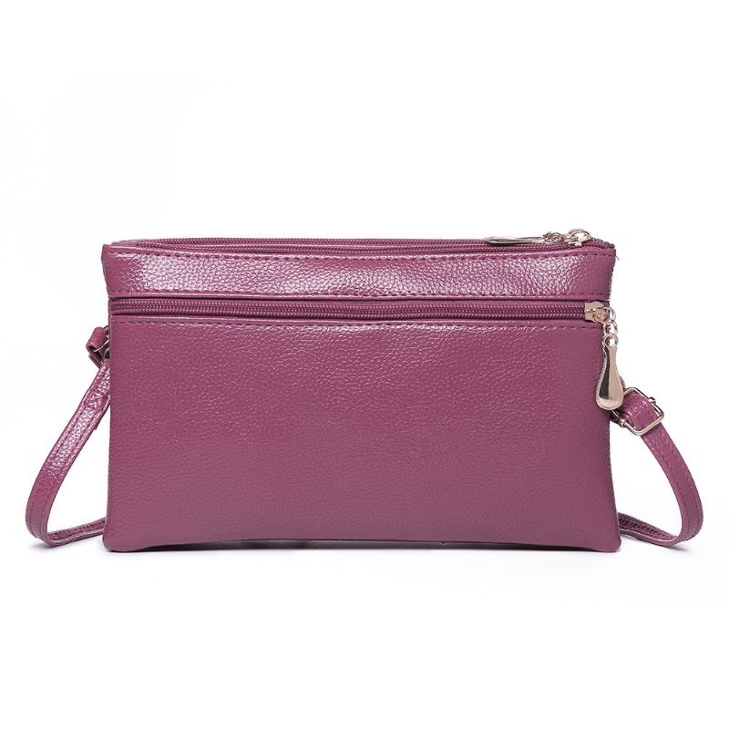 Kvinner Pu-skinn Uformelle Clutchvesker Multifunksjon Crossbody-vesker Solid Lommebok