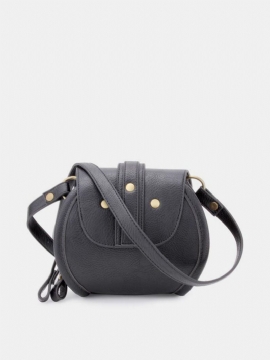 Kvinner Pu-skinnbelte Dobbel Glidelås Mini Crossbody-veske