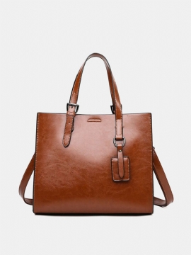 Kvinner Retro Crossbody Bag Med Stor Kapasitet Håndveske Satchel Bag