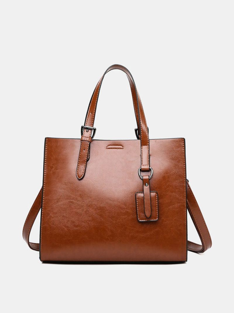 Kvinner Retro Crossbody Bag Med Stor Kapasitet Håndveske Satchel Bag