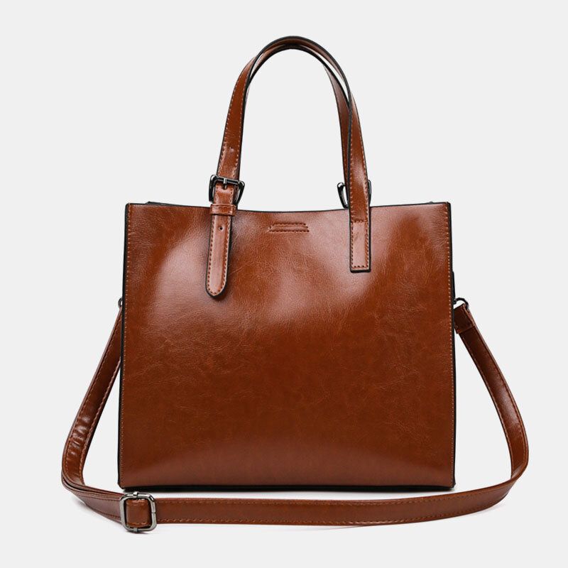 Kvinner Retro Crossbody Bag Med Stor Kapasitet Håndveske Satchel Bag