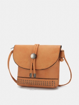 Kvinner Retro Rivet Flap 5.5-tommers Telefonveske Skuldervesker Crossbody-vesker