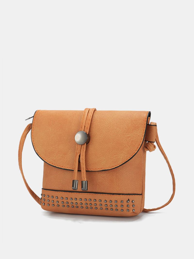 Kvinner Retro Rivet Flap 5.5-tommers Telefonveske Skuldervesker Crossbody-vesker