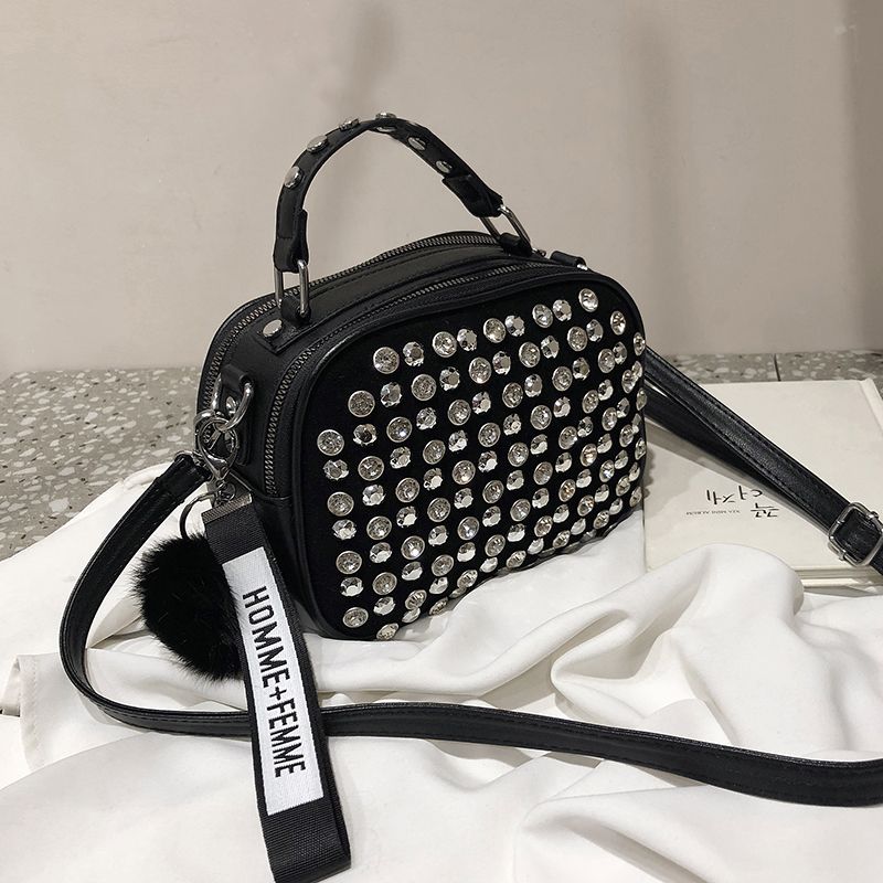 Kvinner Skinn Skulderveske Full Diamonds Lady Crossbody Bag 2023 Luksus Håndvesker Dame Vesker Designer