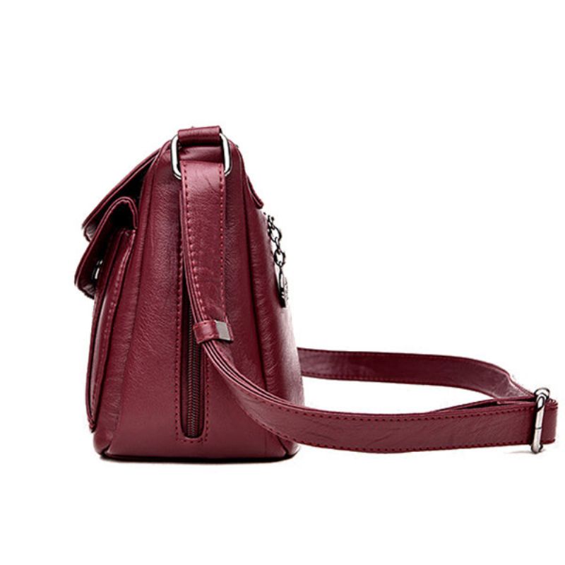 Kvinner Solid Crossbody Bag Casual Multi-slot Skulderveske