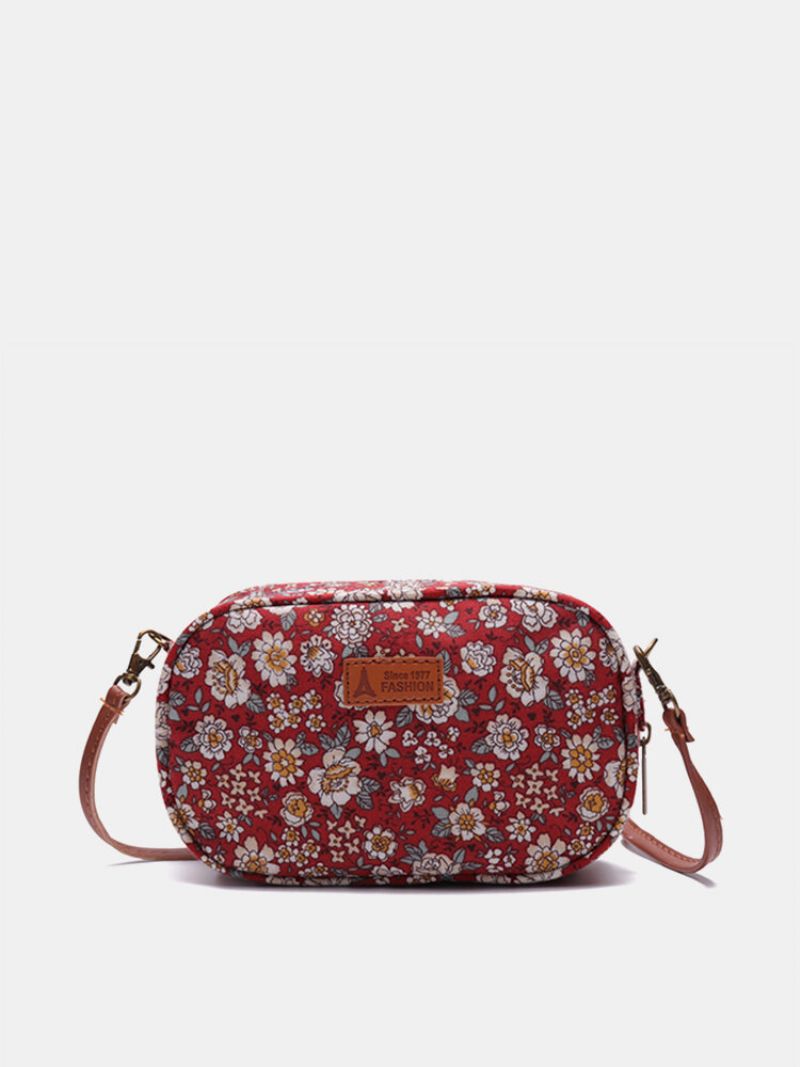 Kvinner Stoffer Mini Print Crossbody Bag Leisure Phone Bag