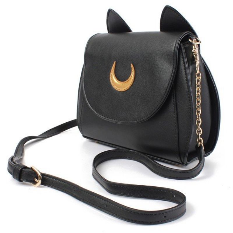 Kvinner Sweet Moon Print Øremønster Design Crossbody Bag Skulderveske Søte Vesker