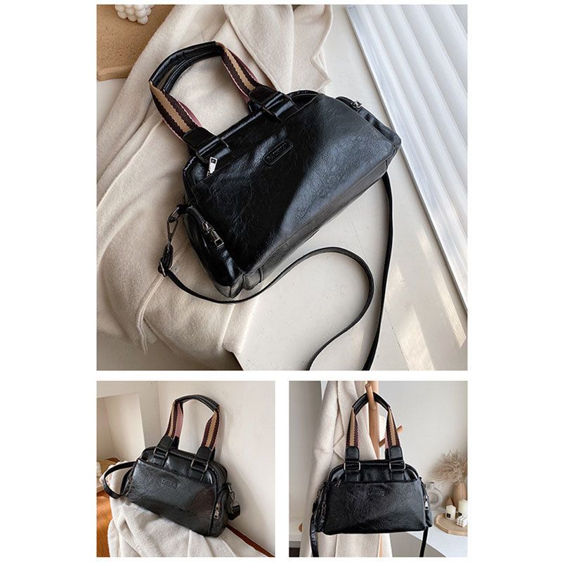 Kvinner Vintage Pu Lær Håndveske Skulderveske Crossbody Bag