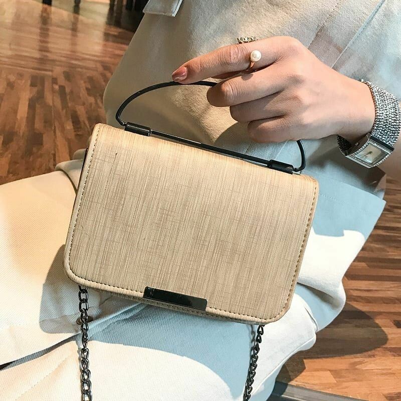 Kvinner Vintage Pu Leather Crossbody Bag Handbag