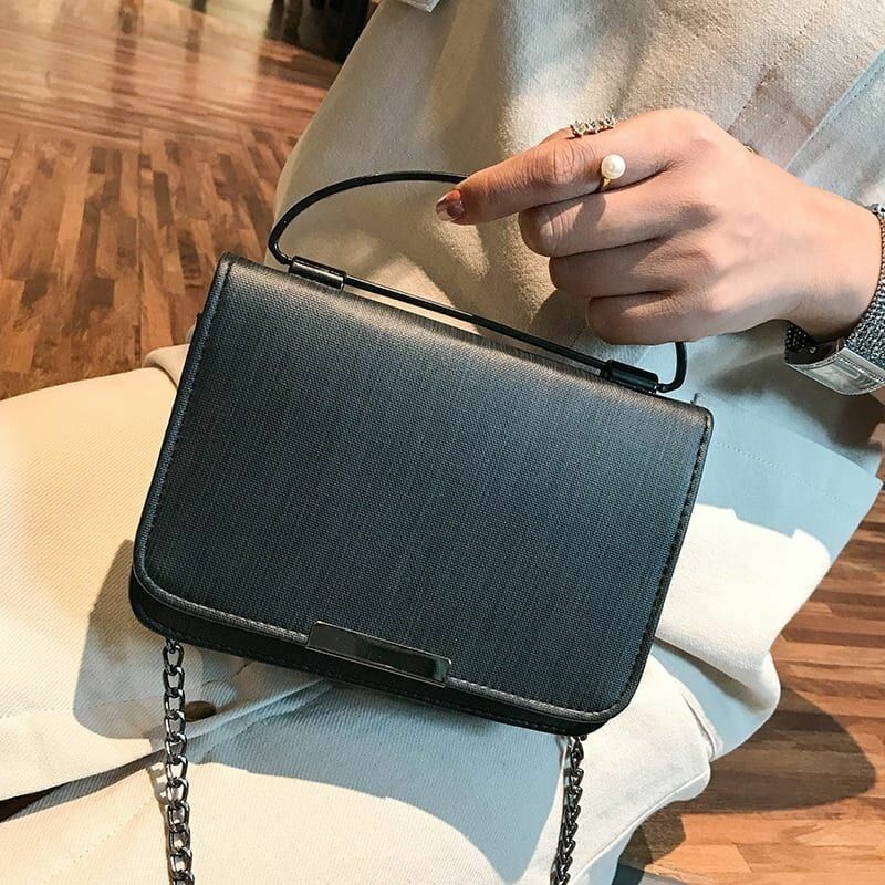 Kvinner Vintage Pu Leather Crossbody Bag Handbag