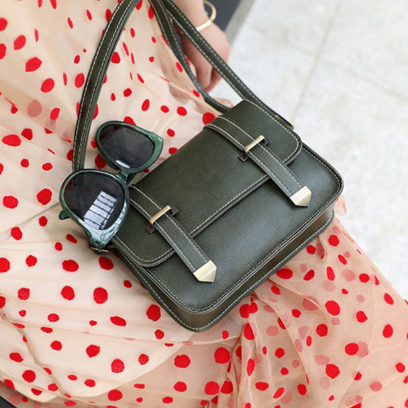 Kvinner Vintage Solid Crossbody Bag Mini Telefonveske