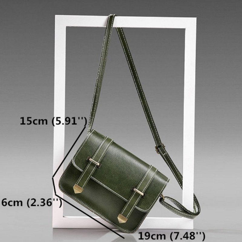 Kvinner Vintage Solid Crossbody Bag Mini Telefonveske