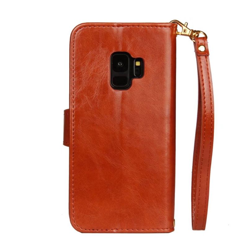 Kvinner Vintage Solid Telefonveske For Iphone 2 Card Slot Clutch Bag