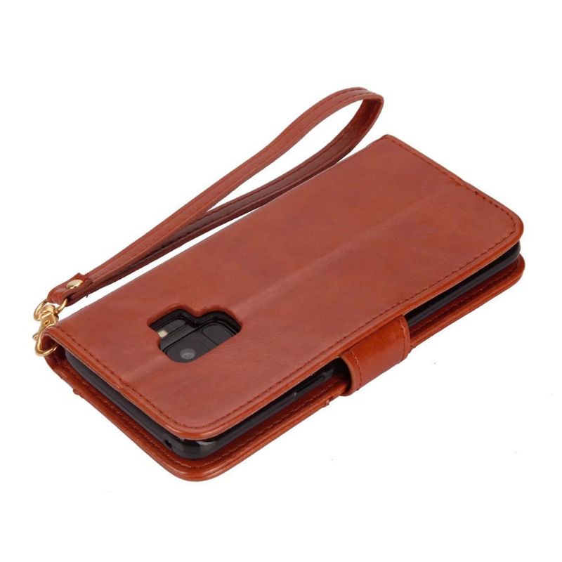 Kvinner Vintage Solid Telefonveske For Iphone 2 Card Slot Clutch Bag