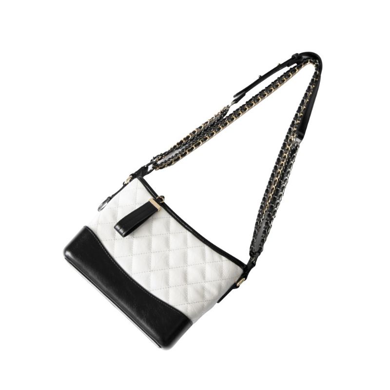 Luksuriøs Ling-pledd Skinnveske Skulderveske For Kvinner Festlig Veske Premium Elegant Lær Crossbody-veske Med Justerbar Metallskulderstropp