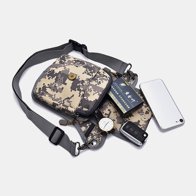 Menn Camouflage Multi-bær Utendørs Multifunksjonell Taktisk Midjeveske Crossbody-veske