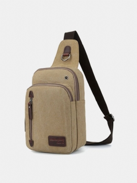 Menn Canvas Casual Outdoor Sports Shopping Brystvesker Shoudler Bags