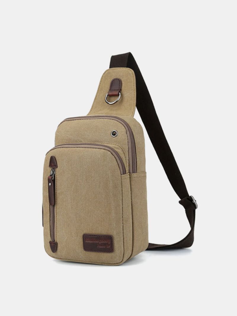 Menn Canvas Casual Outdoor Sports Shopping Brystvesker Shoudler Bags