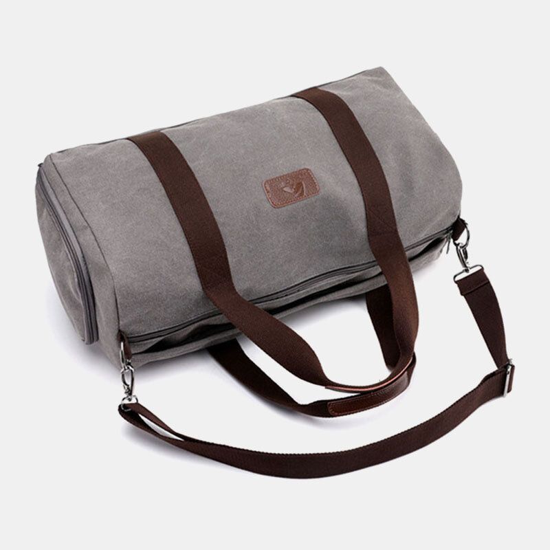 Menn Canvas Travel Solid Bag Crossbody Bag