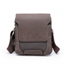 Menn Casual Leather Koffert Skulderveske Messenger Bag