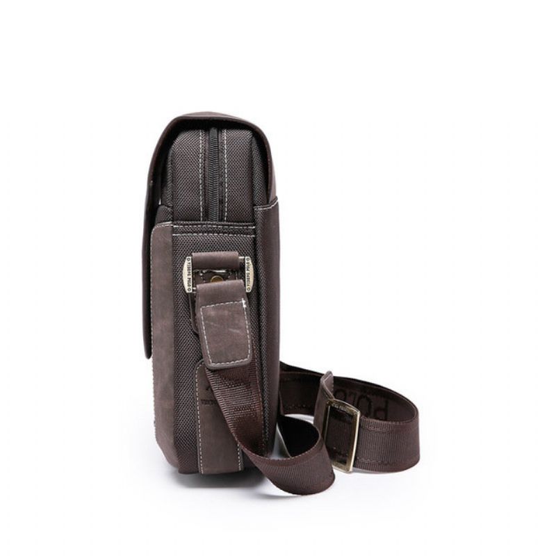 Menn Casual Leather Koffert Skulderveske Messenger Bag