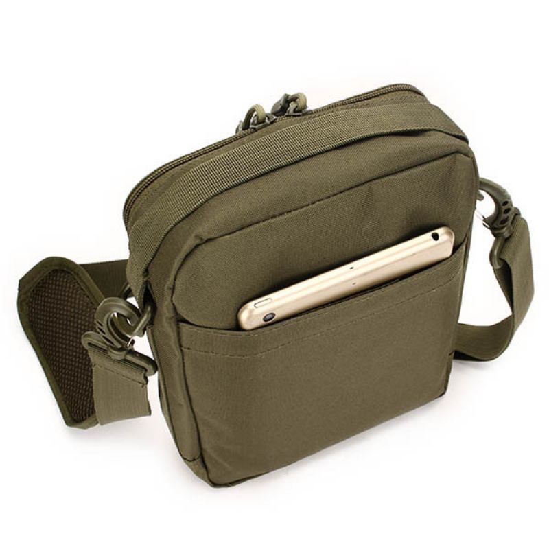 Menn Dame Nylon Sport Outdoor Tactical Army Ipad Skulder Crossbody Bag