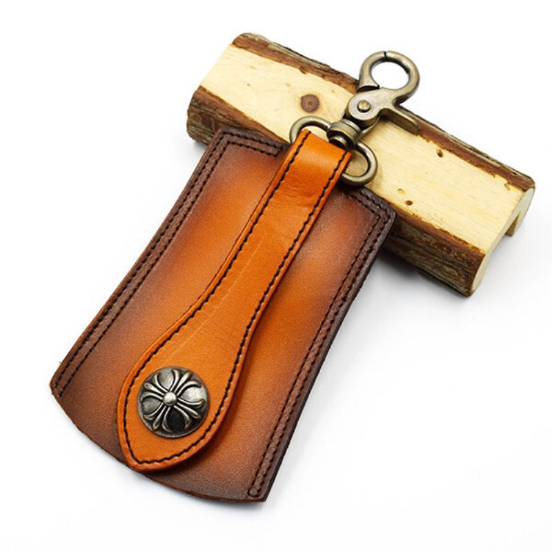 Menn Ekte Skinn Vintage Outdoor Casual Belt Key Bag