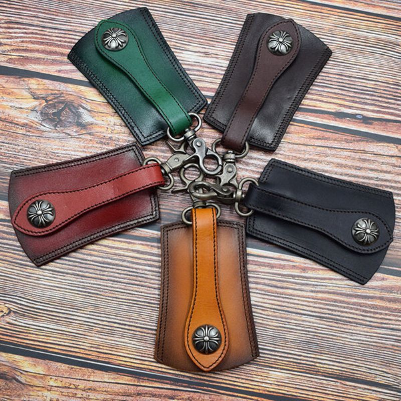 Menn Ekte Skinn Vintage Outdoor Casual Belt Key Bag