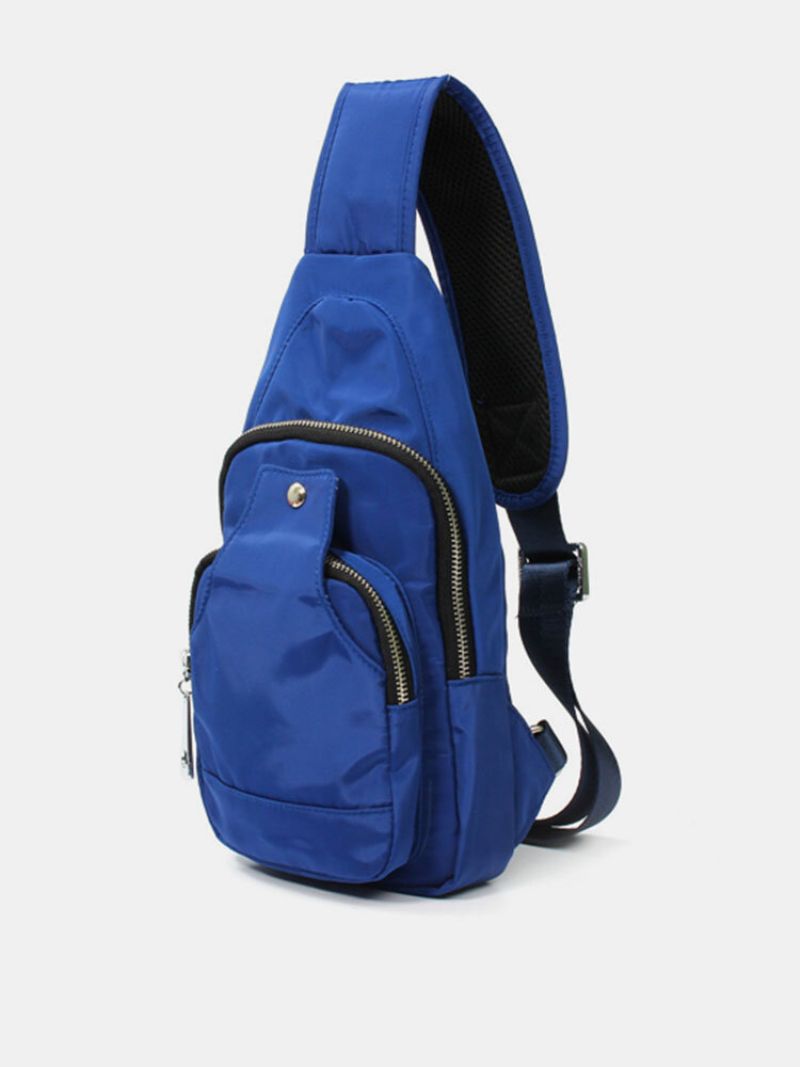 Menn Kvinner Nylon Fritid Brystryggsekk Utendørs Vandring Sport Crossbody-vesker