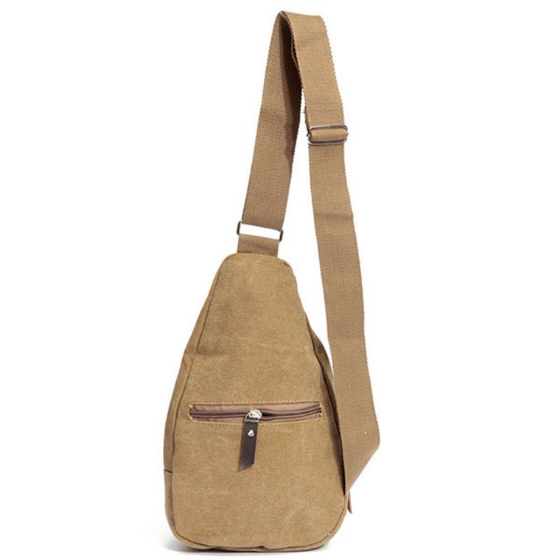 Menn Military Canvas Crossbody Bag Reise Vandring Skulderveske