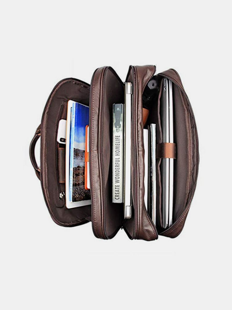 Menn Multifunksjon Multi-lomme Vanntett 13-15.6 Tommer Bærbar Veske Koffert Business Håndveske Crossbody