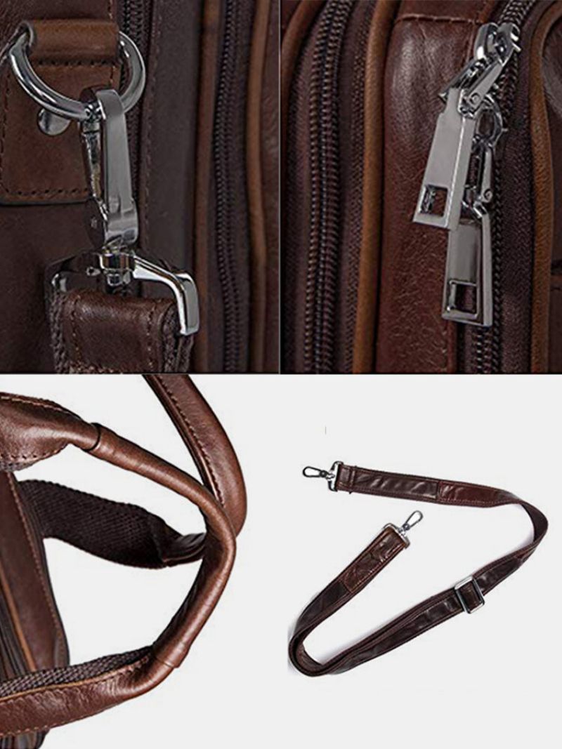 Menn Multifunksjon Multi-lomme Vanntett 13-15.6 Tommer Bærbar Veske Koffert Business Håndveske Crossbody