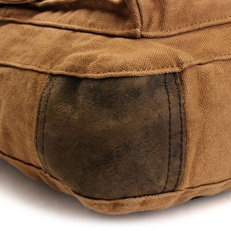 Menn Vintage Canvas Crossbody Bag Outdoor Travel Retro Skulderveske