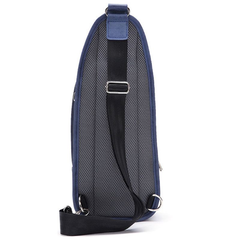 Menns Uformelle Brystveske Hindden Hodetelefonutgang Travel Vanntett Crossbody Bag