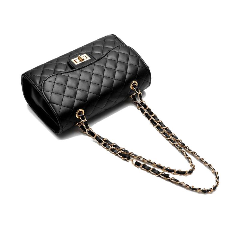 Mote Liten Duft Pu Rhombic Chain Bag Dame Fashion Skulderveske