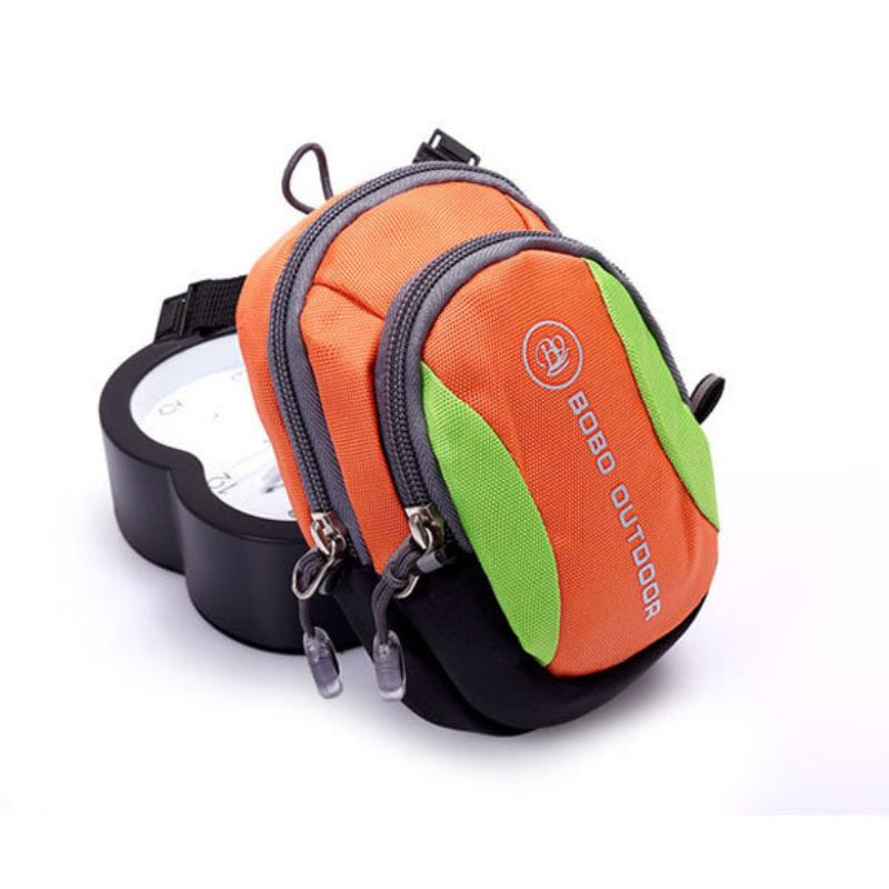 Multifunksjonell Menn Dame Crossbody Bag Nylon Vanntett Running Arm Bag