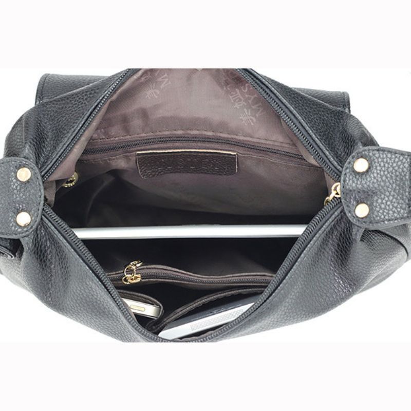 Myston Kvinner Casual Zipper Crossbody Bag Elegant Skulderveske For