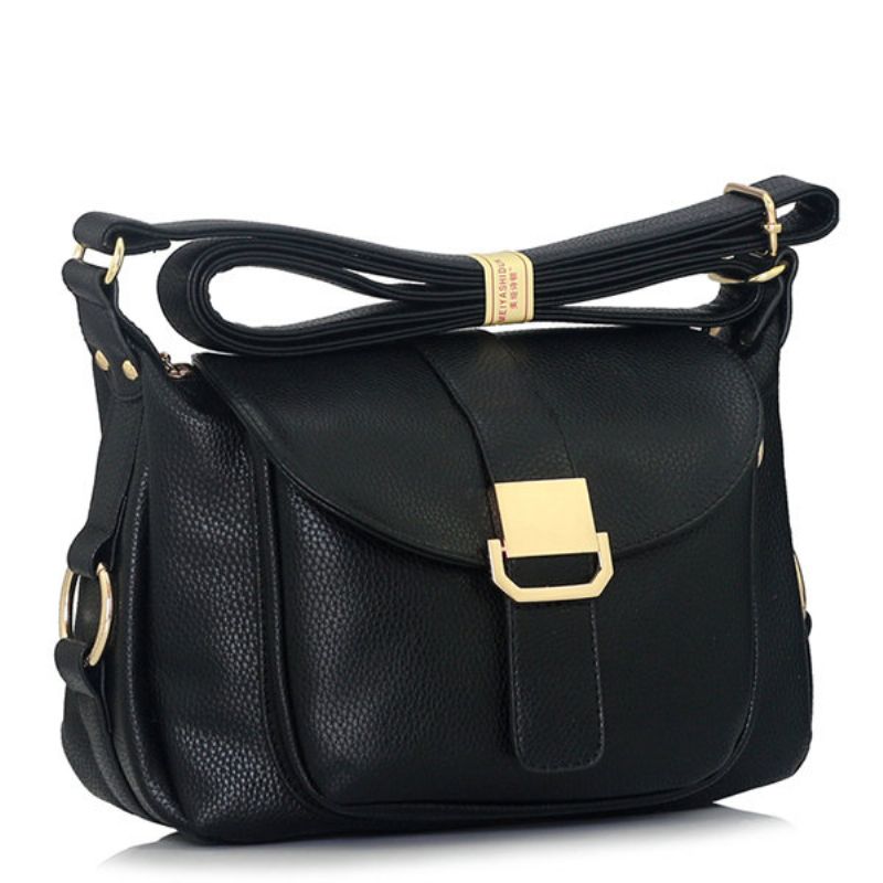 Myston Kvinner Ny Stilig Casual Skulderveske Med Glidelås Crossbody-veske