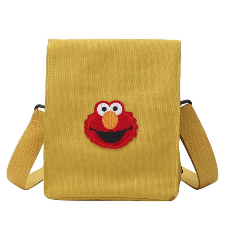 Ny Japansk Personlighet Fries Bag Lerret Håndvesker Tegneserie Sesame Street Judi Skulder Messenger Bag