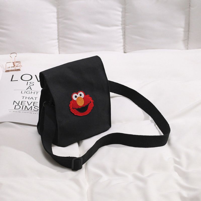 Ny Japansk Personlighet Fries Bag Lerret Håndvesker Tegneserie Sesame Street Judi Skulder Messenger Bag