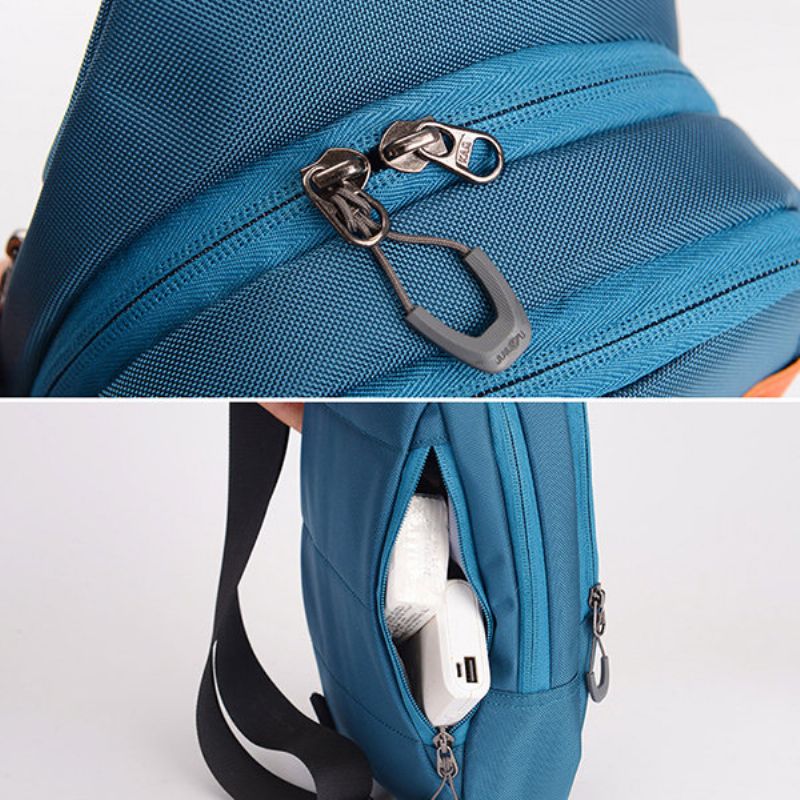 Nylon Casual Chest Bag Crossbody Bag Sports Sling Bag Skuldervesker For Kvinner Menn