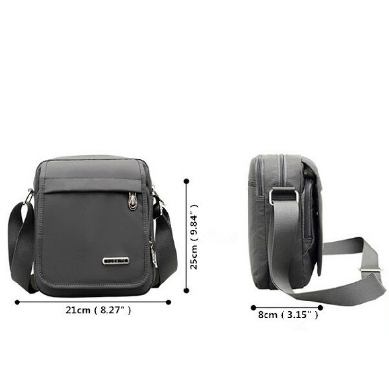 Nylon Casual Vanntett Skulderveske Crossbody Bag